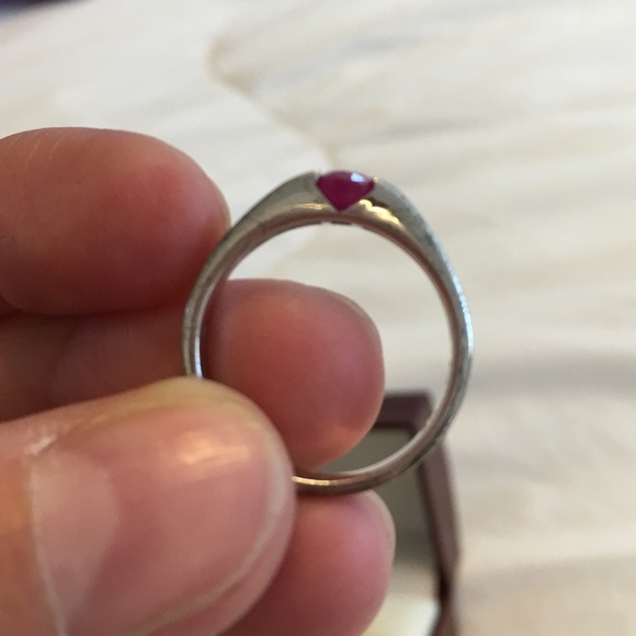 Ruby silver ring size 7 - Picture 2 of 4