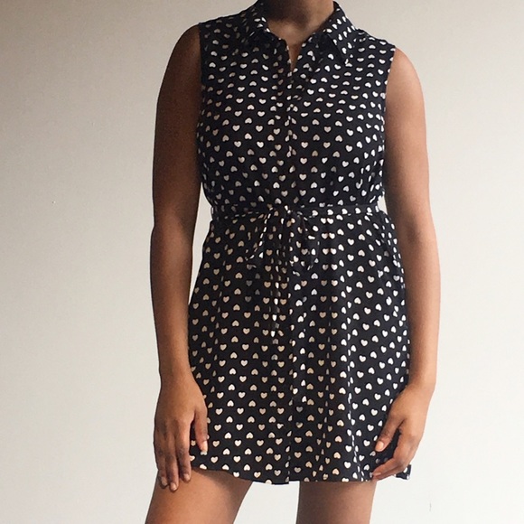 Forever 21 Dresses & Skirts - ⚜ Navy Heart Polka Dot Dress