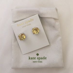 Kate Spade yellow "Gumdrop" earrings.