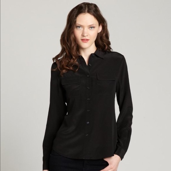 DKNY Silk Button down Blouse.