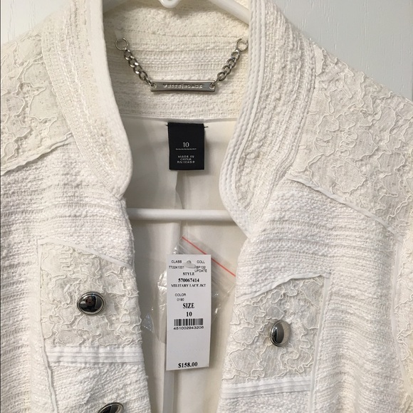 White House Black Market Jackets & Blazers - NWT WHBM Military Jacket white