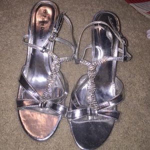 Silver high heels!