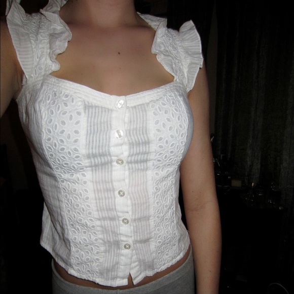 White eyelet top- American Rag sz S