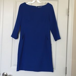 Blue shift dress - 3/4 sleeve