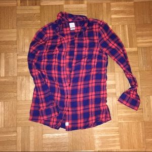 Boyfriend plaid button down