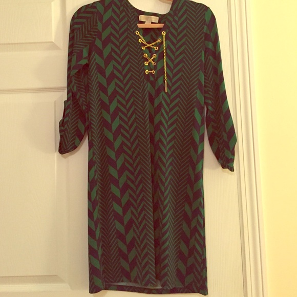 Michael Kors Green and Navy dress
