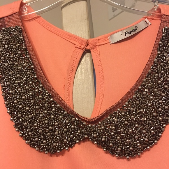 Peplum pink shirt! Size large