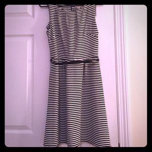 Black and White Striped Dress
