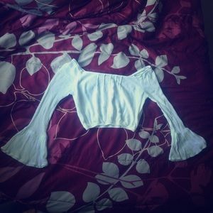 Bell off the shoulder crop top