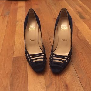 Christian Louboutin Blue Suede Heels Size 37