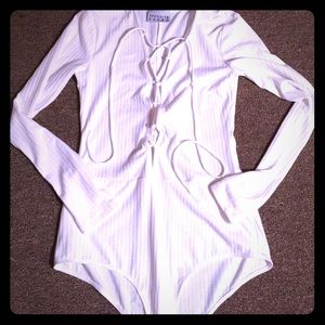 Ivory Tie Up Bodysuit