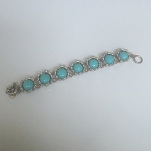 J Crew Gold and Turquoise Bracelet