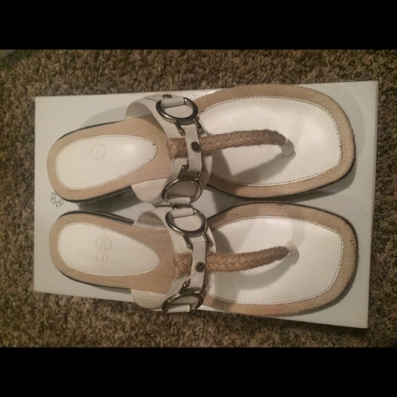 Cole Haan white sandals