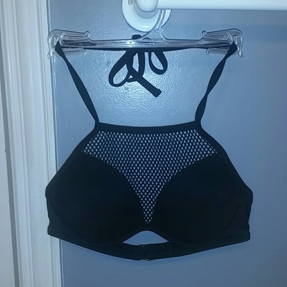 High neck halter bikini top