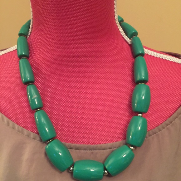 Green beaded necklace