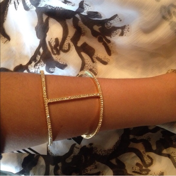 BCBGMaxAzria Jewelry - BCBG MazAzria gold & rhinestone cuff bracelet