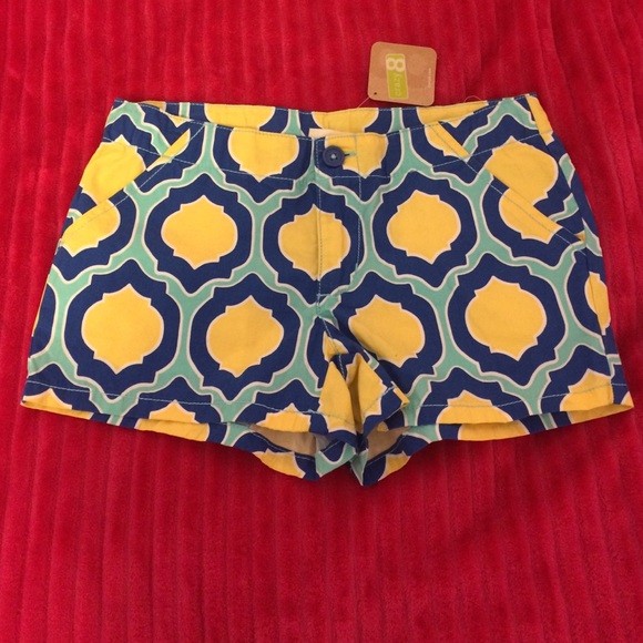 Girls Blue and Yellow Shorts
