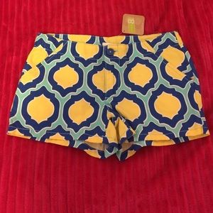 Girls Blue and Yellow Shorts