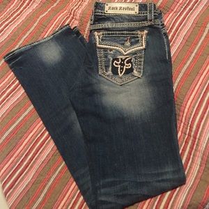 ROCK REVIVAL Kai Boot Cut Jeans 31x34
