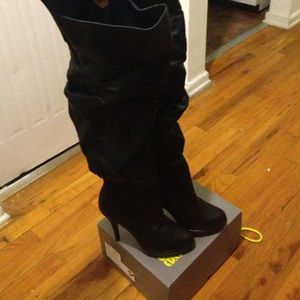 Black knee high boots