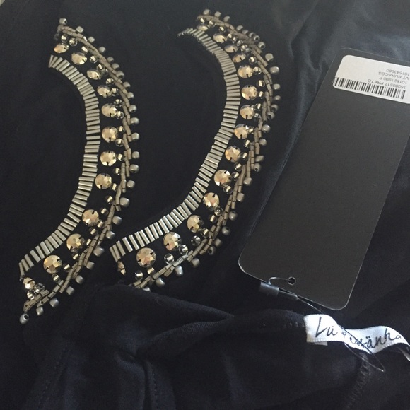 Long one of a kind embellished black maxi dress - Picture 4 of 4