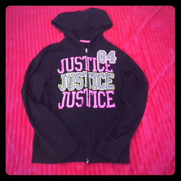 Girls Black Justice Hoodie