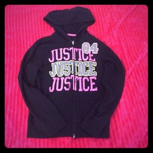 Girls Black Justice Hoodie