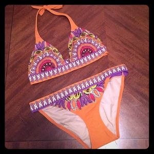 Victoria's Secret Tribal Print Halter Bikini