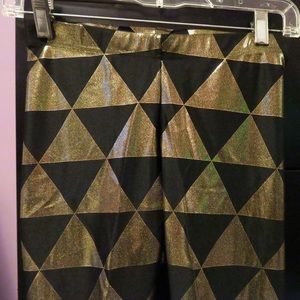 Black milk gold and black triangle leggings