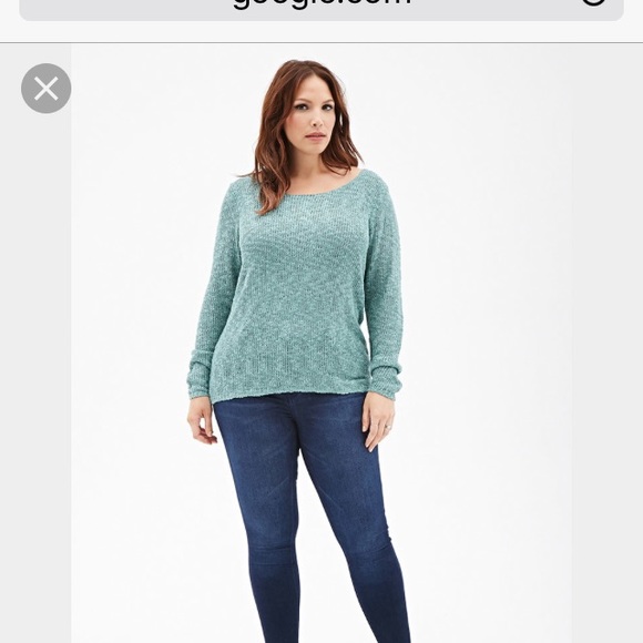 Forever 21 turquoise sweater size 3X