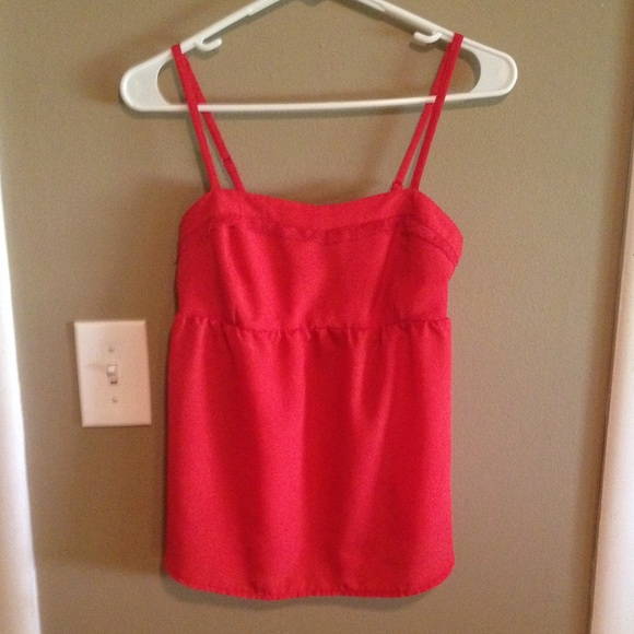 Red Spaghetti Strap Tank