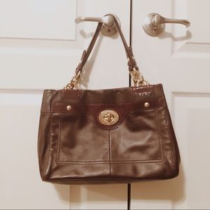 Brown Leather Coach Handbag