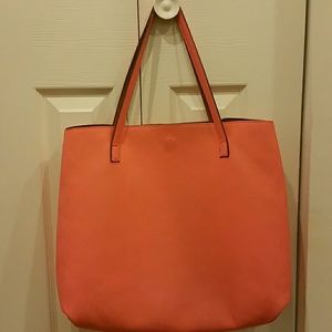 Reversible Pink and Brown Hobo Tote Bag