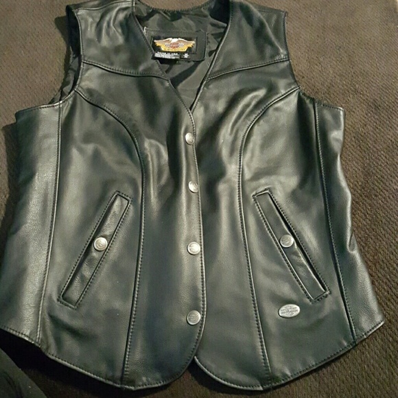 Womens harley davidson leather vest