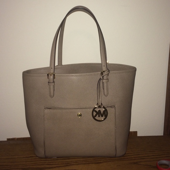MICHAEL KORS TAUPE TOTE PURSE