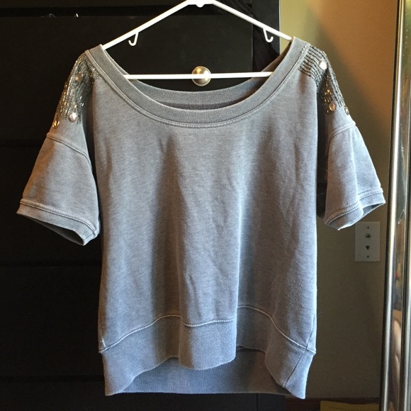 Bedazzled short-sleeve sweater - Picture 1 of 3