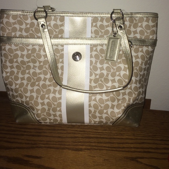COACH taupe purse