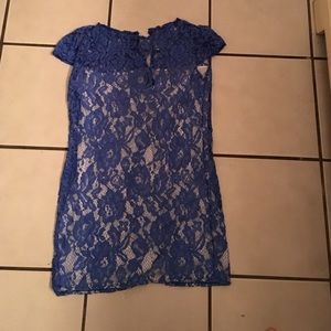 Blue lace dress