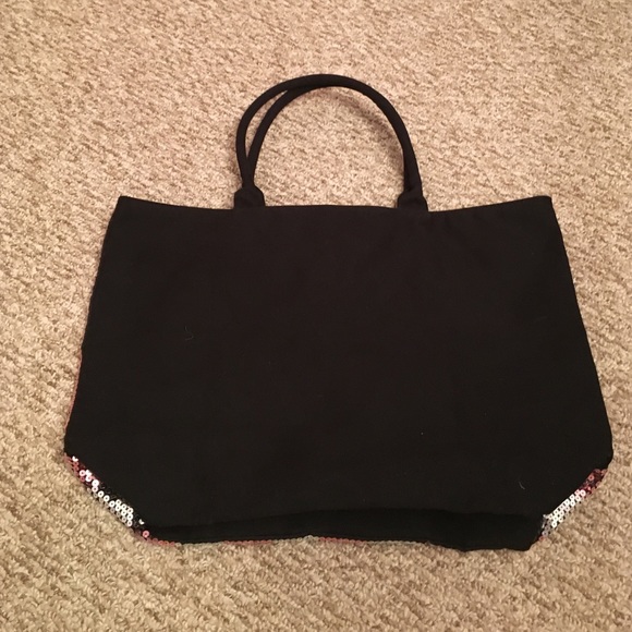 VS sequined tote bag... Pink and Black - Picture 2 of 4