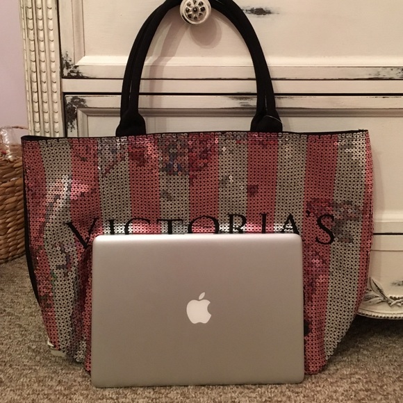 VS sequined tote bag... Pink and Black - Picture 4 of 4