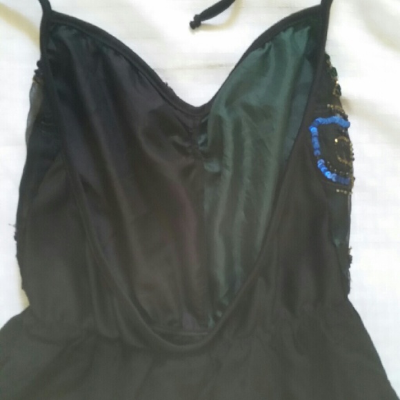 Rare Urban renewal black beaded romper sz small - Picture 3 of 4