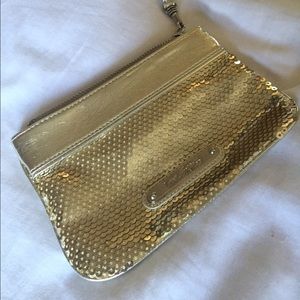 Express Gold Sequined Wristlet