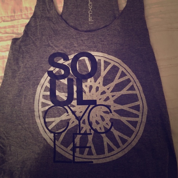 Soulcycle Gray Racer Back Tank