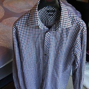 Slim fit esprite plaid shirt
