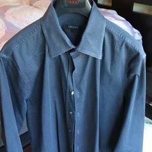 DKNY two ply black dress shirt