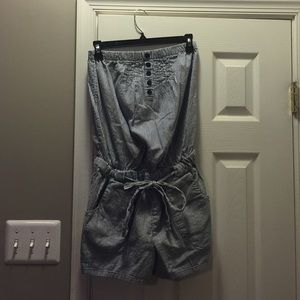 Mossimo romper. Blue and white.