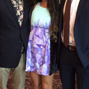 Super cute dress. Light green and purple