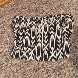 Tribal Print Crop Top