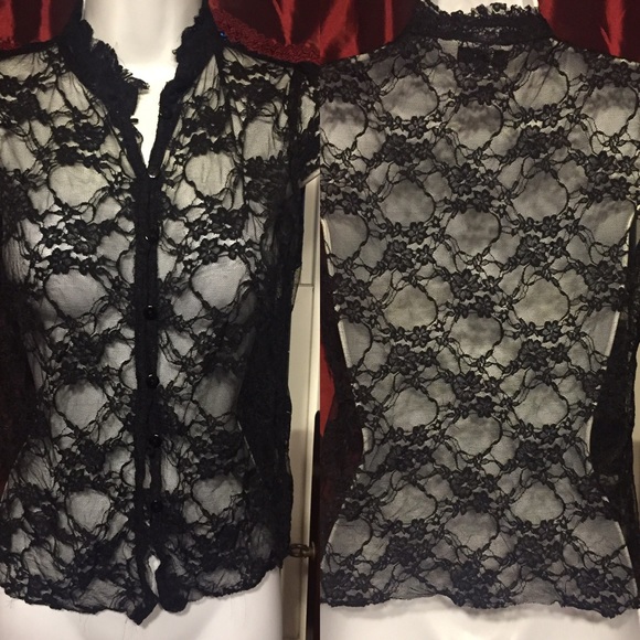 Black lace top