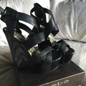 BEBE Hannah wedges